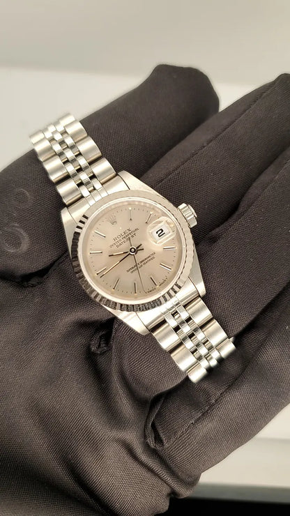 fluted Rolex Datejust Silver Dial Steel - Hình 6