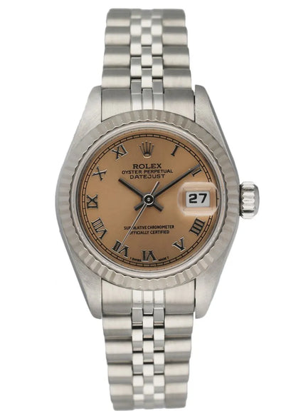 stainless Rolex Datejust Salmon Dial