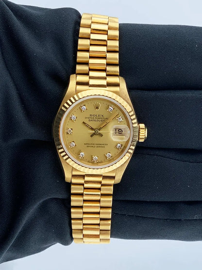 Rolex Gold Diamond Datejust dial jubilee - Hình 2