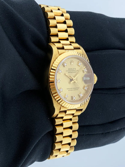 Rolex Gold Diamond Datejust dial jubilee - Hình 3