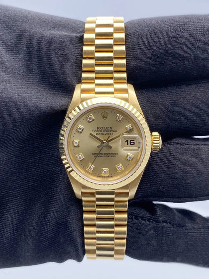 Rolex Gold Diamond Ladies datejust - Hình 2