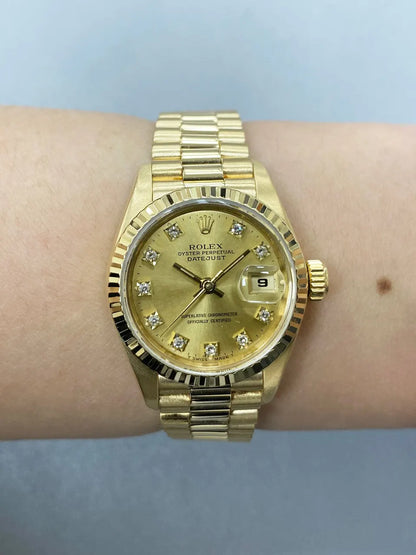 Rolex Gold Diamond Champagne - Hình 8