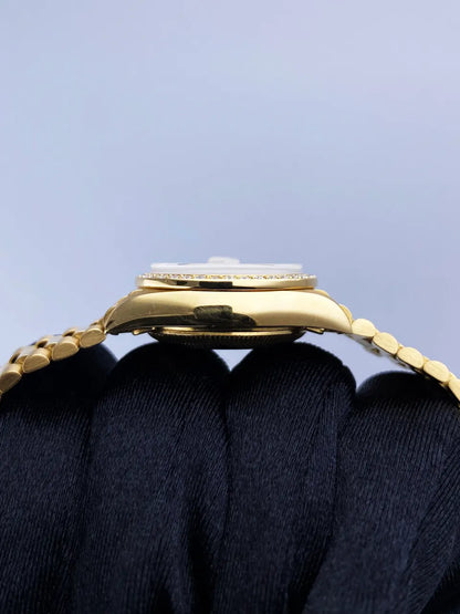 Rolex Gold Diamond Bezel Champagne - Hình 5