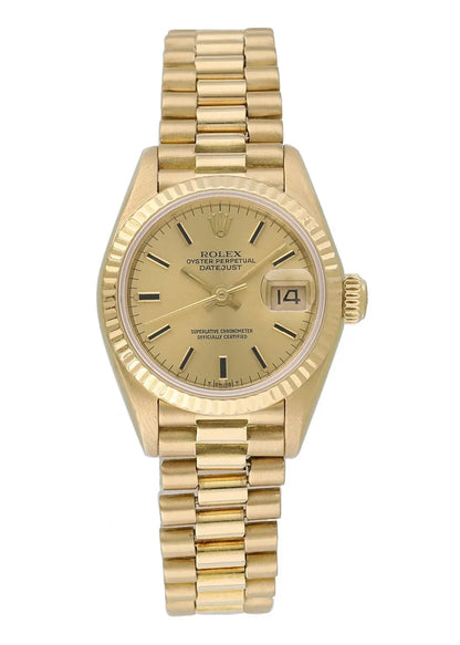 Rolex Gold Champagne Dial Ladies