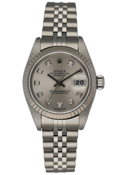 dial markers Rolex Silver Diamond Datejust