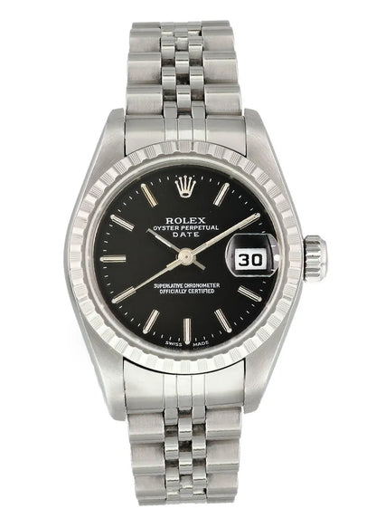 date Rolex Black Dial Oyster Perpetual - Hình 3