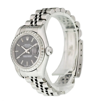 date Rolex Black Dial Oyster Perpetual - Hình 6