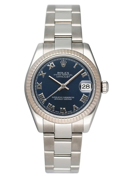 dial Rolex Blue Roman Datejust