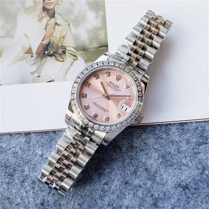 Rolex Pink Diamond Bezel Datejust - Hình 4