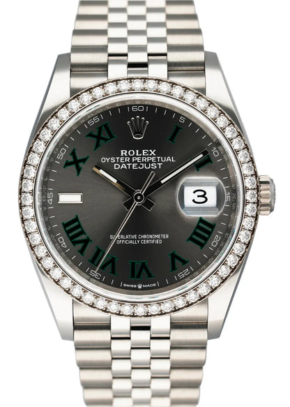 Rolex Datejust Gray Dial Diamond - Hình 12