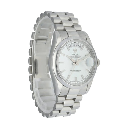 Rolex Day-Date Silver Dial stainless steel - Hình 3