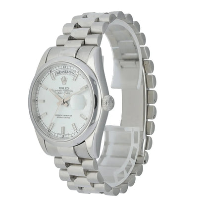 Rolex Day-Date Silver Dial stainless steel - Hình 2
