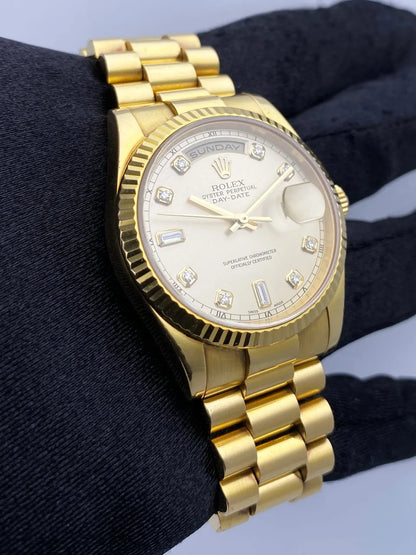 day Rolex Gold Diamond Champagne - Hình 4