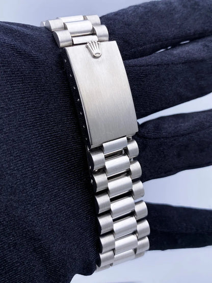 steel Rolex Day-Date Silver Diamond - Hình 6