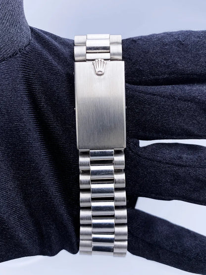 steel Rolex Day-Date Silver Diamond - Hình 5