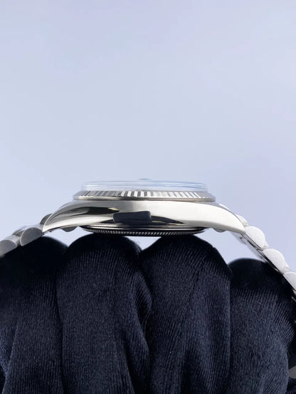 steel Rolex Day-Date Silver Diamond - Hình 4