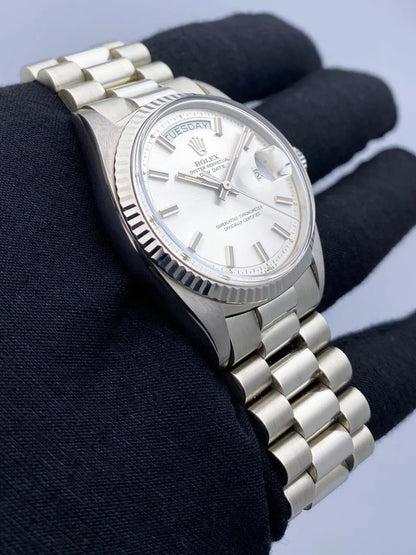 Rolex Day-Date Silver Dial stainless steel - Hình 3