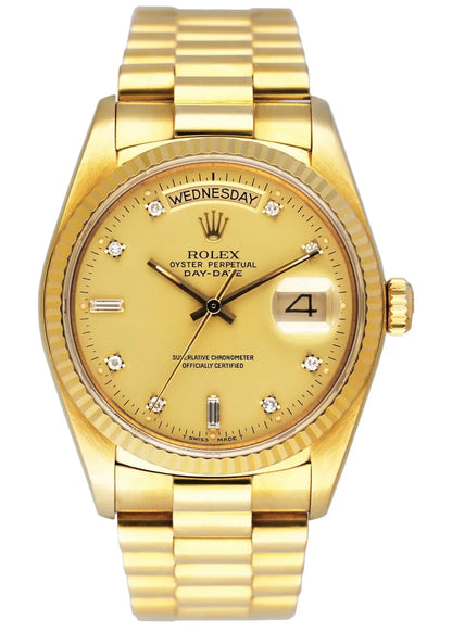 day date Rolex Gold Diamond Dial