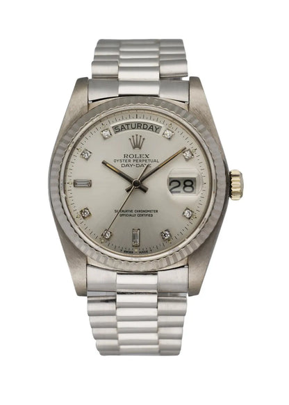 day Rolex Platinum Diamond Watch