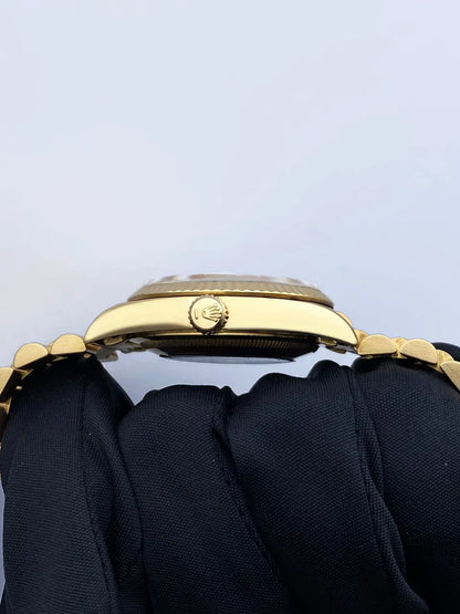 day Rolex Gold White Dial - Hình 3