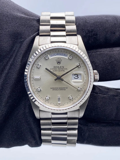 Rolex Platinum Diamond Silver - Hình 3
