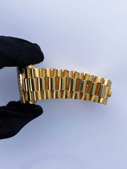 Rolex Gold Diamond Bezel Black - Hình 8