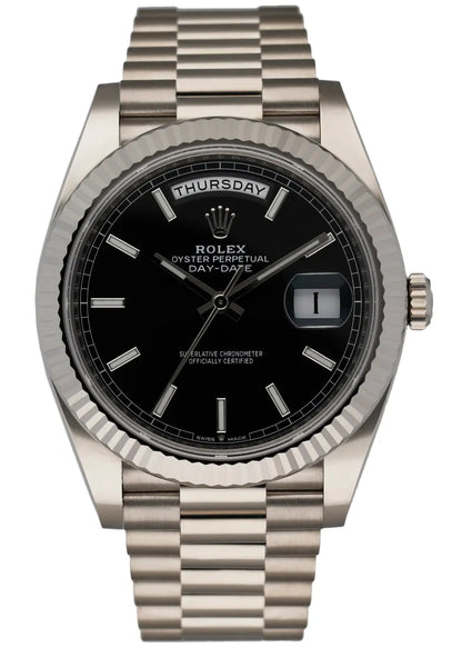 Rolex Day-Date Black Dial stainless steel