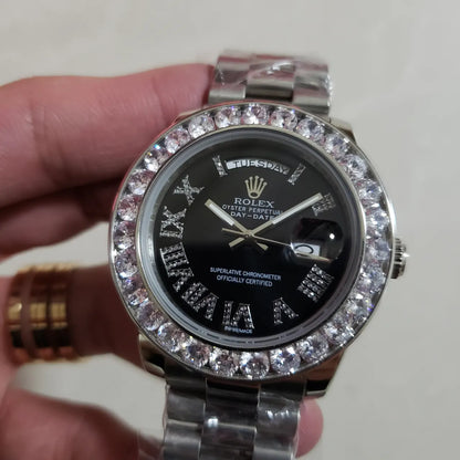 day Rolex Black Diamond Bezel - Hình 5