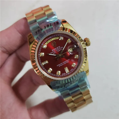 Rolex Day-Date Gold Burgundy - Hình 4