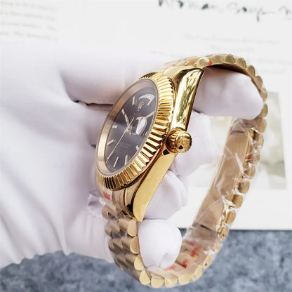 bracelet Rolex Day-Date Gold Black - Hình 5