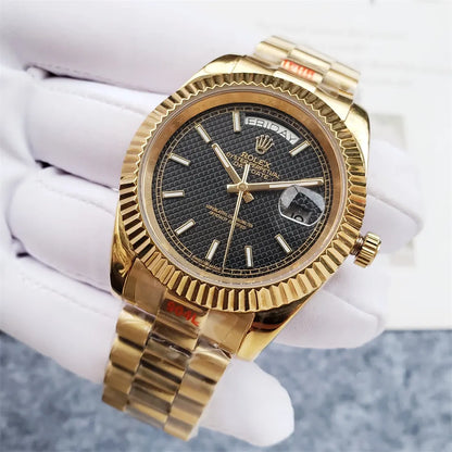 bracelet Rolex Day-Date Gold Black - Hình 6