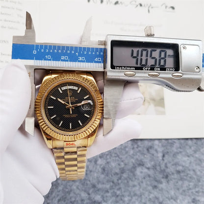 bracelet Rolex Day-Date Gold Black - Hình 2
