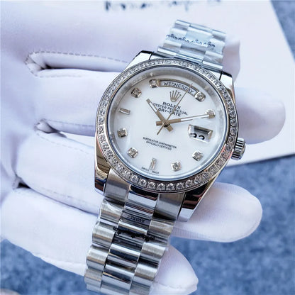 Rolex Day-Date White Diamond - Hình 6