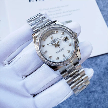 Rolex Day-Date White Diamond - Hình 7
