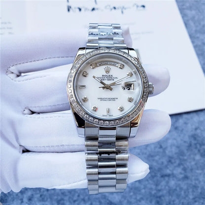 Rolex Day-Date White Diamond - Hình 5