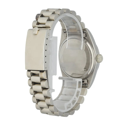stainless steel Rolex Day-Date Silver Dial - Hình 4