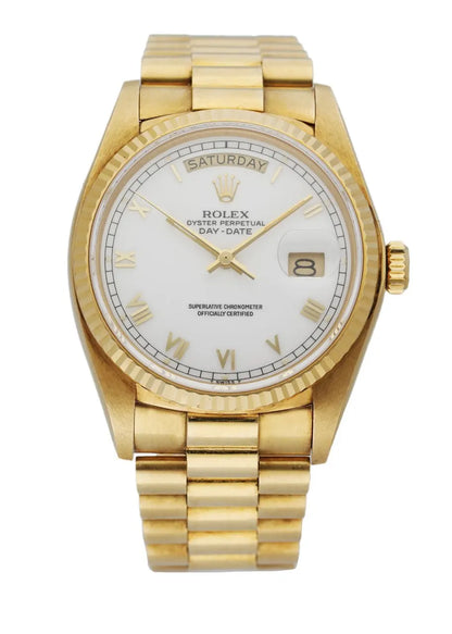 president Rolex Day-Date Gold White Dial