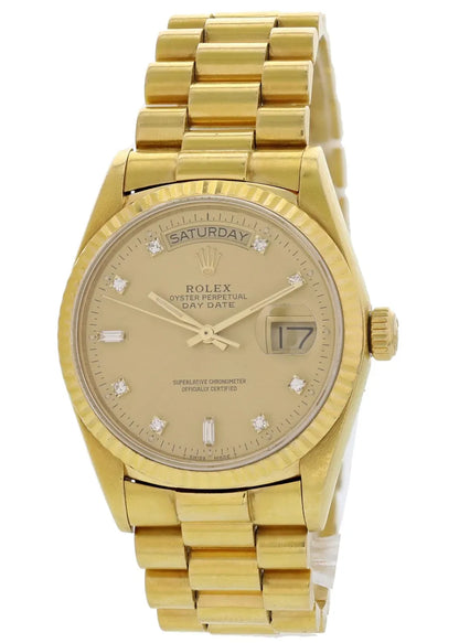 Rolex Gold Diamond Champagne day date - Hình 6