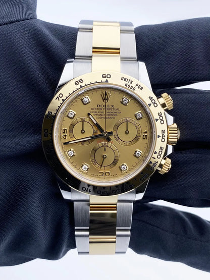 Rolex Daytona Gold Diamond Bezel - Hình 3