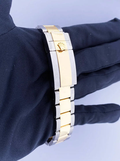 steel gold Rolex Daytona Two-Tone Black Dial - Hình 7