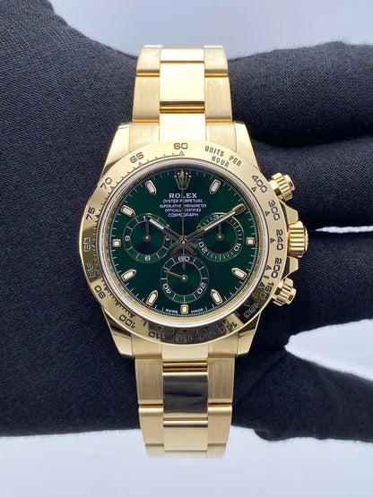 Rolex Daytona Gold Green Dial - Hình 3
