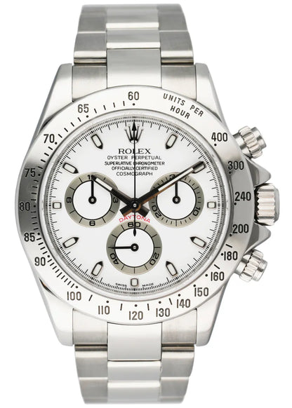 stainless steel Rolex Daytona White Dial