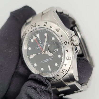 stainless Rolex Explorer II Black Dial - Hình 6