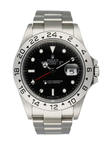 stainless Rolex Explorer II Black Dial