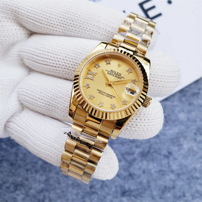 stainless Rolex Datejust Gold Diamond Dial - Hình 6