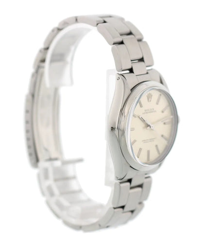 stainless Rolex Oyster Perpetual Silver Dial - Hình 3