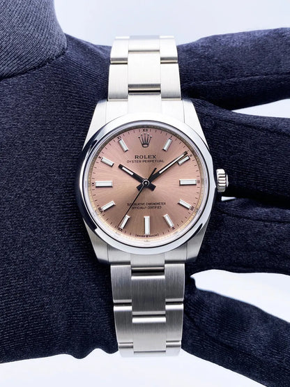 Rolex Pink Dial Oyster Perpetual - Hình 3