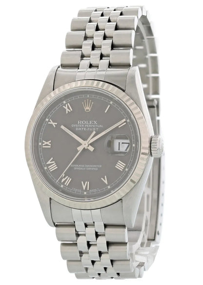 stainless Rolex Datejust Slate Dial - Hình 2