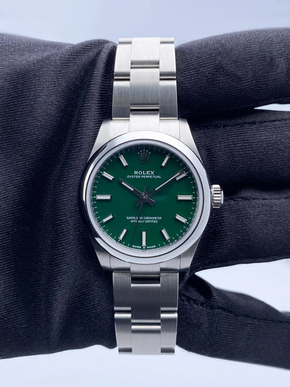 Rolex Green Dial Oyster Perpetual - Hình 3