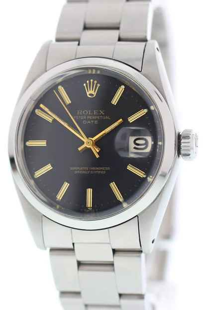 oyster Rolex Black Dial Steel - Hình 2